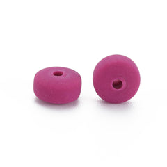 3x6mm Polymer Clay Beads, Purple 15-16" Strand