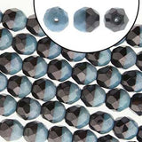 Fire Polished 8mm Duet Blue Luster 20/Strand