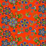 Cotton Fabric Beaded Hummingbird #640 Red - Half Yard