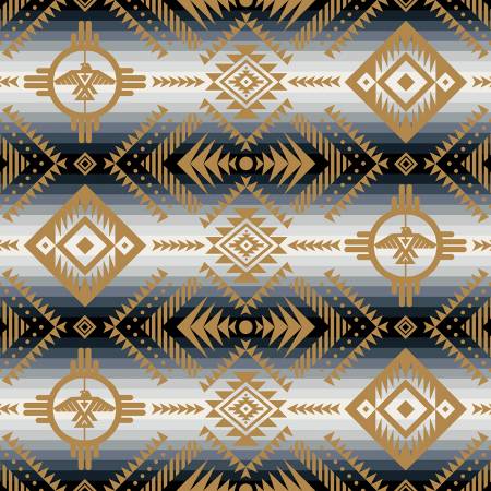 Cotton Fabric Thunderbird #647 Grey - Half Yard