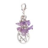 Amethyst Pentagram Pendant 46x17mm 1/pk