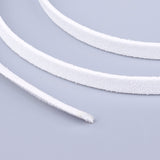 Faux Suede 5mm Lace 5m White