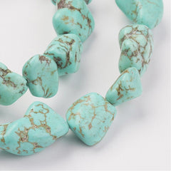 10-15mm Turquoise Nugget (Natural) Beads 30/Strand