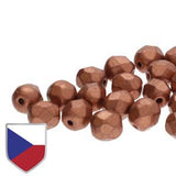 Fire Polished 4mm Bronze Copper 40/Strand