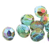 Fire Polished 8mm Aqua Orange Rainbow 20/Strand