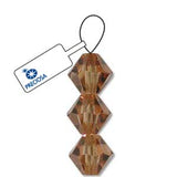 Toupie Preciosa Light Colorado Topaze 4mm 5" Strand