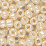 6/0 Perles de Rocailles Toho #123 Opaque Lustered Light Beige Flacon de 8-9g