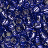6/0 perles de rocaille Toho # 2224 violet doublé d'argent flacon de 8-9 g