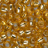 6/0 perles de rocaille Toho # 22B topaze moyenne doublée d'argent flacon de 8 à 9 g