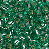 Perles de rocaille Toho 6/0 #24B péridot foncé doublé d'argent flacon de 8-9g
