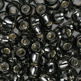 6/0 perles de rocaille Toho # 29B gris doublé d'argent flacon de 8 à 9 g