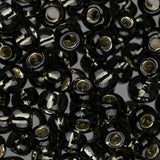 6/0 perles de rocaille Toho # 29C argent doublé gris foncé flacon de 8-9 g