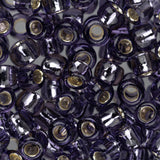 Perles de rocaille Toho 6/0 #39 Flacon de tanzanite doublé d'argent 8-9g