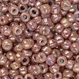 8/0 Perles de Rocailles Toho #1201 Beige Opaque Marbré/Rose Flacon de 8-9g
