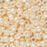 Perles de rocaille Toho 8/0 #123 beige clair lustré opaque flacon de 8 à 9 g