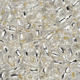 Perles de rocaille Toho 8/0 #21 Flacon de cristal doublé d'argent 8-9g