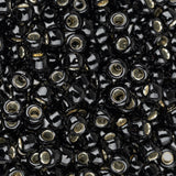 Perles de rocaille Toho 8/0 # 2210 Jet doublé d'argent Flacon de 8 à 9 g