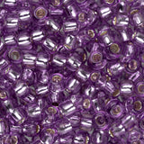 Perles de rocaille Toho 8/0 #2219 Flacon de raisin clair doublé d'argent 8-9g