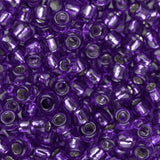 Perles de rocaille Toho 8/0 #2224 Flacon violet doublé d'argent 8-9g
