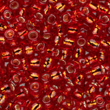 Perles de rocaille Toho 8/0 #25B Silver Lined Siam Ruby 8-9g Flacon