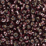 Perles de rocaille Toho 8/0 # 26C Améthyste doublée d'argent Flacon de 8 à 9 g