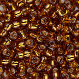 Perles de rocaille Toho 8/0 # 34 Topaze fumée doublée d'argent Flacon de 8 à 9 g