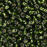 Perles de rocaille Toho 8/0 # 37 Olivine doublée d'argent Flacon de 8 à 9 g