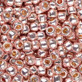 Perles de rocaille Toho 8/0 #PF552 Perma Finish Galvanized Sweet Blush Flacon de 8 à 9 g