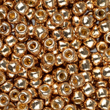 Perles de rocaille Toho 8/0 #PF592 Perma Finish Galvanized Golden Fleece Flacon de 8 à 9 g