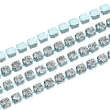Metal Rhinestone Banding 2mm Pale Turquoise 10yd/pk