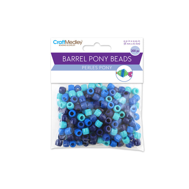 Pony Beads 200/pk - The Blues