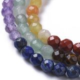 Chakra Mixed Beads 4mm Faceted (Natural) 15-16" Strand