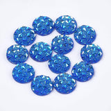 Cabochons ronds en résine bleue de 12 mm 10/pk