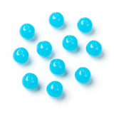 Perles Rondes En Plastique 8mm 100/pk - Bleu Néon