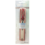 3/4" Embroidered Trim, White & Red 5ft/Pkg