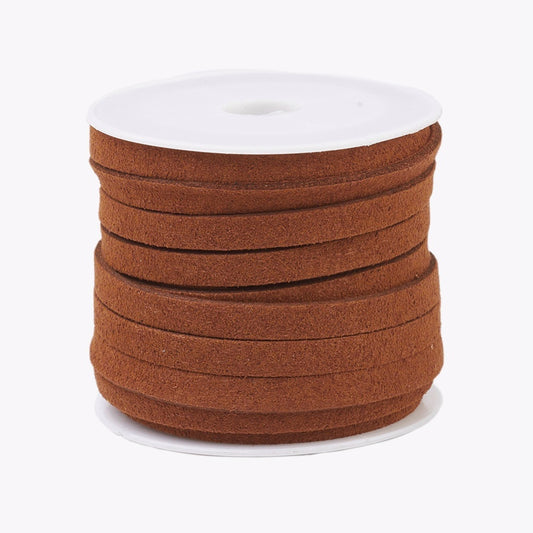 Faux Suede 5mm Lace 5m Sienna