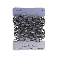 Chain Cable 7x9mm Links Gunmetal 1m