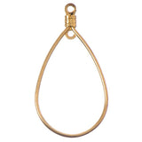 20x36mm Gold Teardrop Hoop 50/pk