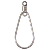 13x30mm Nickel Teardrop Hoop 10/pk