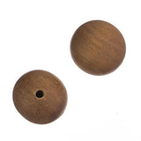 Perles de bois de santal marron clair de 8 mm, 25/fil