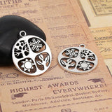 1 1/8" Quatre Saisons Métal Charm 5/pk