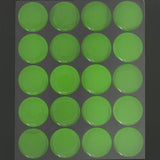Cabochons ronds en époxy phosphorescent de 1 po 20/pqt