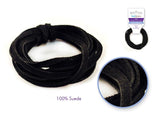 Suede 3mm Lace Black 2m