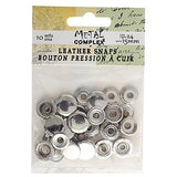15mm Silver Snaps (Ligne 24) 10 Sets/pk