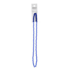 Crystal Lane Rondelle 3x4mm Transparent Dark Sapphire 2x7" Strand