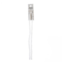 Crystal Lane Rondelle 4x6mm Opaque White Matt 2x7" Strand