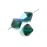 Preciosa Bicone 6mm Emerald AB Each