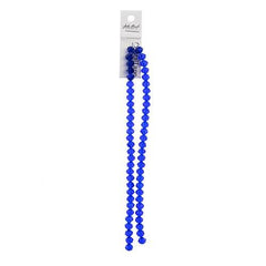 Crystal Lane Rondelle 6x8mm Transparent Dark Sapphire 2x7"Strand