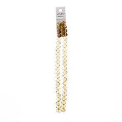 Crystal Lane Rondelle 8x10mm Transparent Topaz AB 2x7" Strand