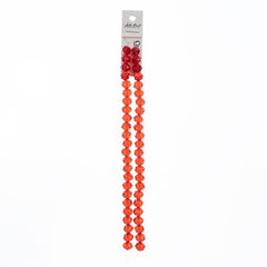 Crystal Lane Rondelle 8x10mm Transparent Red 2x7" Strand